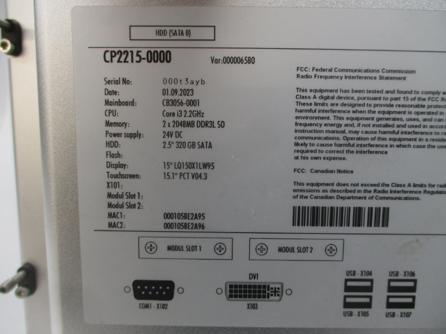 BECKHOFF CP2215-0000 24VDC NSNP