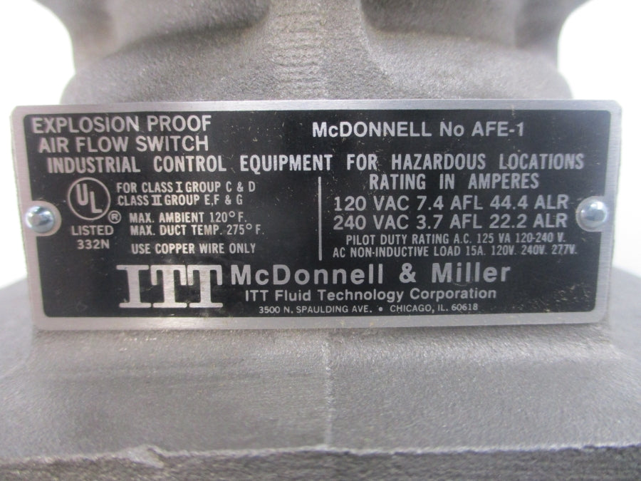 MCDONNELL & MILLER AFE-1 120/240VAC 7.4/3.7A NSNP