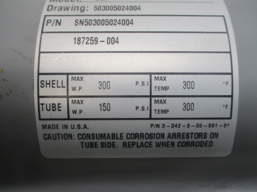 STANDARD XCHANGE BCF SN503005024004 150/300PSI 300'F NSNP