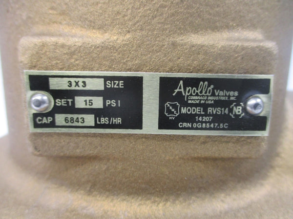 APOLLO RVS14 15PSI 3"X3" NSNP