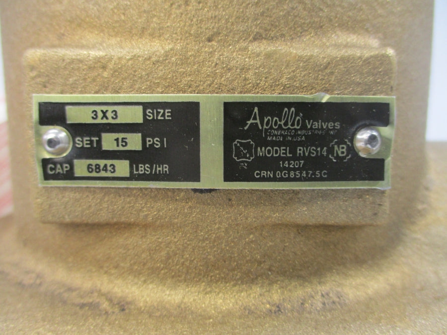 APOLLO RVS14-315 15PSI 3"X3" NSMP