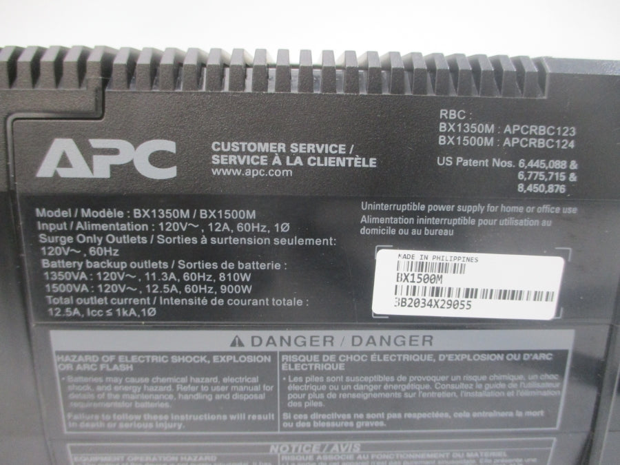 APC BX1500M 120V 12A NSNP