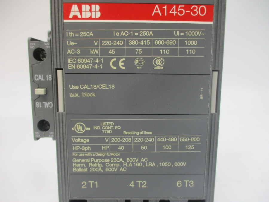 ABB A145-30-11 1SFL471001R8411 110-120V 250A NSMP