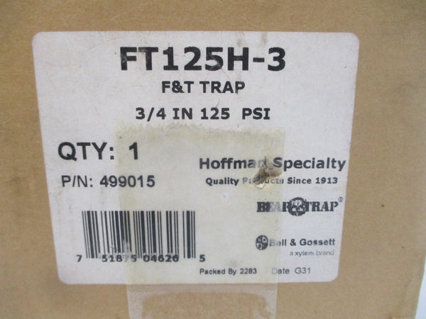 BELL & GOSSETT FT125H-3 499015 125PSI REV. 9 3/4" NSMP