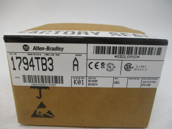INDUSTRIAL SPARE PART 1794-TB3 SER. A REV. A01 DATE: 2001 NSFS