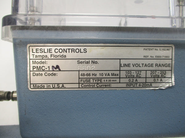 LESLIE CONTROLS PMC-1 103-127/207-253VAC 0.2/0.1A UNMP