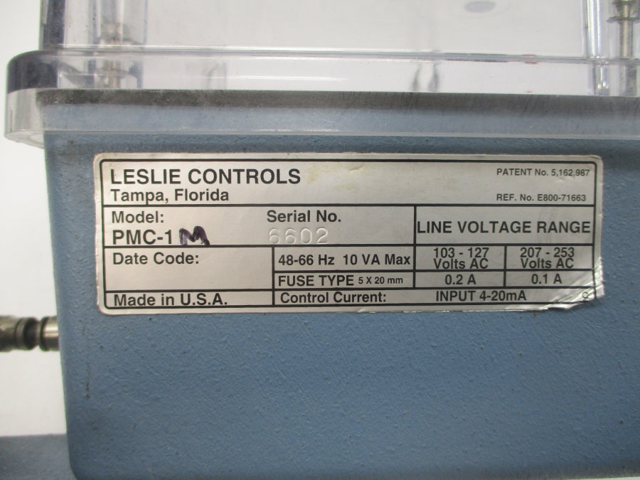 LESLIE CONTROLS PMC-1 103-127/207-253VAC 0.2/0.1A UNMP