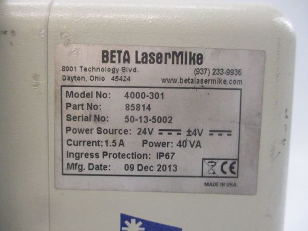 BETA LASERMIKE 4000-301 85814 24V 1.5A UNMP