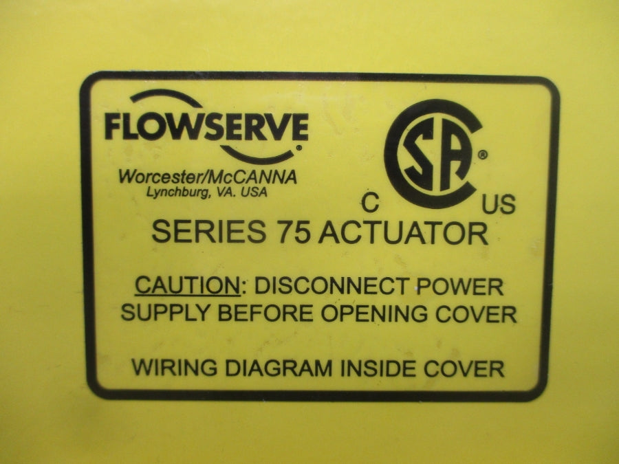 FLOWSERVE 1075W120A SER. 75 120V 0.7A REV. 1 NSNP