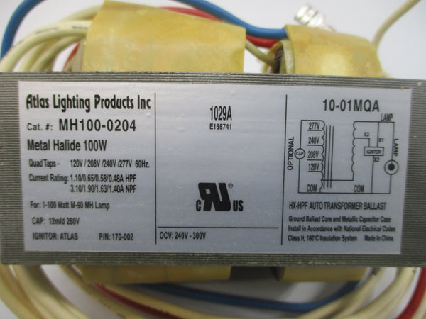 ATLAS MH100-0204-KT 277V 3.10A NSMP