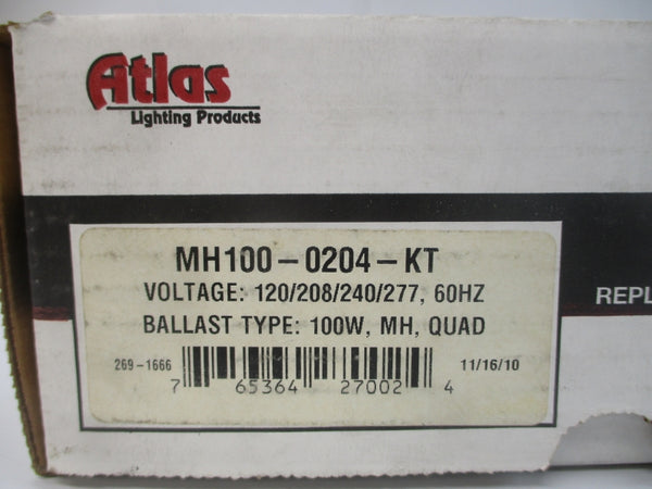 ATLAS MH100-0204-KT 277V 3.10A NSMP