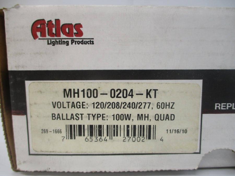 ATLAS MH100-0204-KT 277V 3.10A NSMP