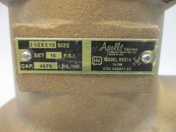 APOLLO RVS14 15PSI 2-1/2"X2-1/2" NSNP