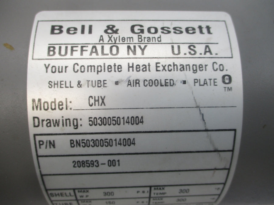 BELL & GOSSETT BN503005014004 CHX 150/300PSI 300'F NSNP