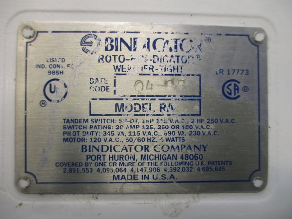 BINDICATOR RA 480VAC 20A UNMP