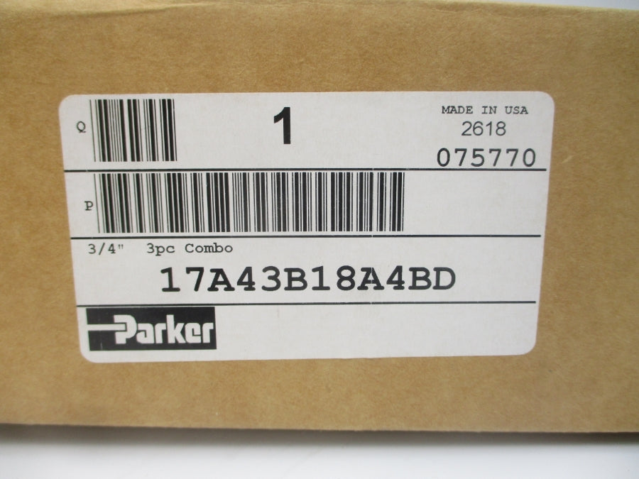 PARKER 17A43B18A4BD 250PSI 3/4" NSMP