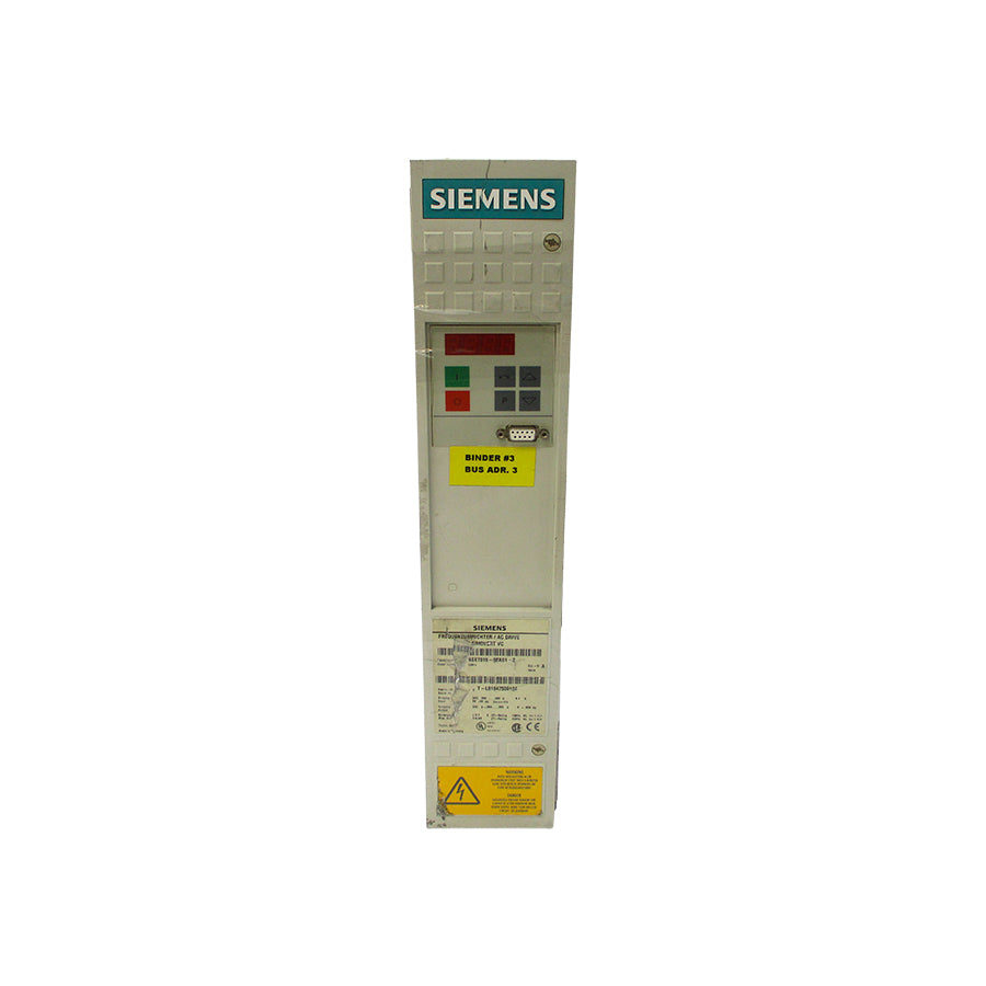 SIEMENS 6SE7016-1EA61-Z 380-480VAC 6.1A (AS PICTURED) UNMP