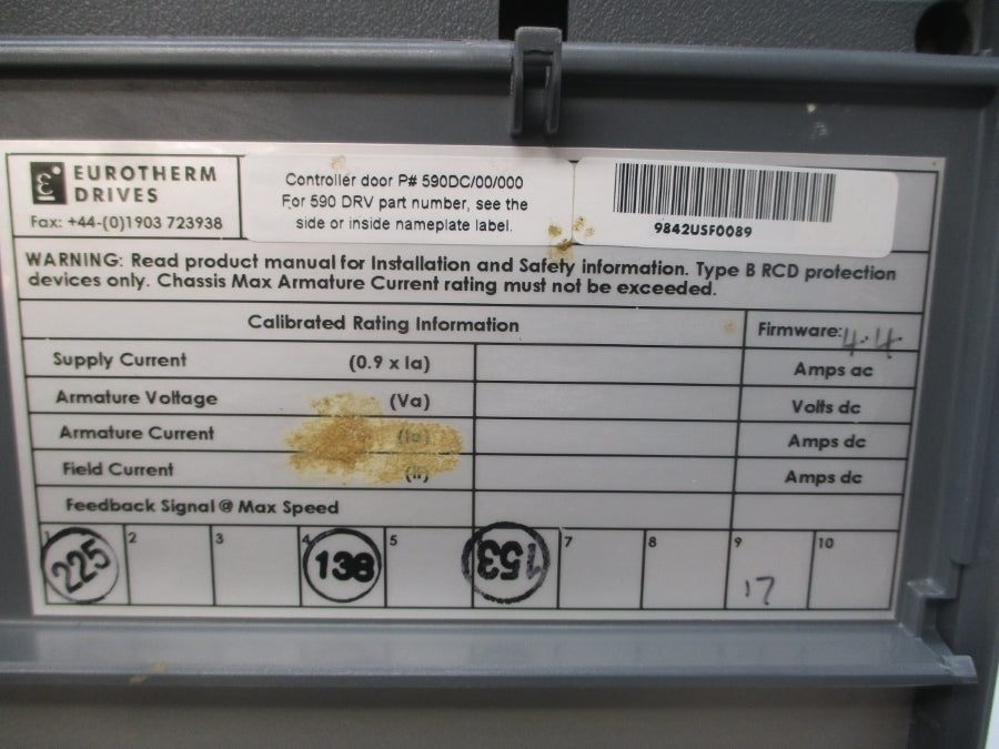 EUROTHERM DRIVES 591S/0350/9/1/0/00 220-500VAC 32A UNMP
