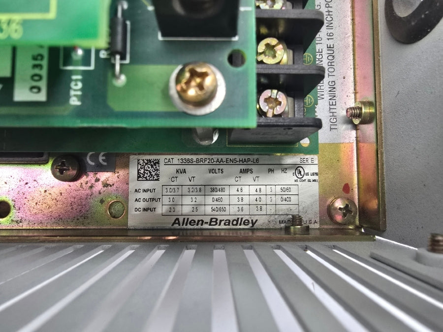 INDUSTRIAL SPARE PART 1336S-BRF20-AA-EN5-HAP-L6 SER. E 380/480VAC 4.6/4.8A UNMP