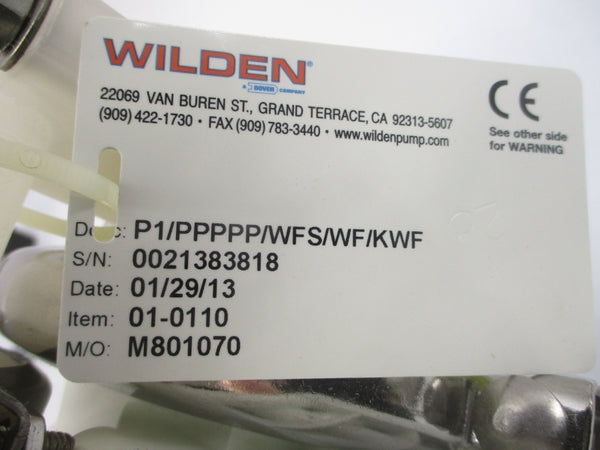 WILDEN P1/PPPPP/WFS/WF/KWF 01-0110 125PSI NSNP