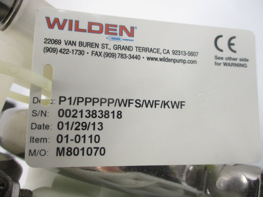 WILDEN P1/PPPPP/WFS/WF/KWF 01-0110 125PSI NSNP