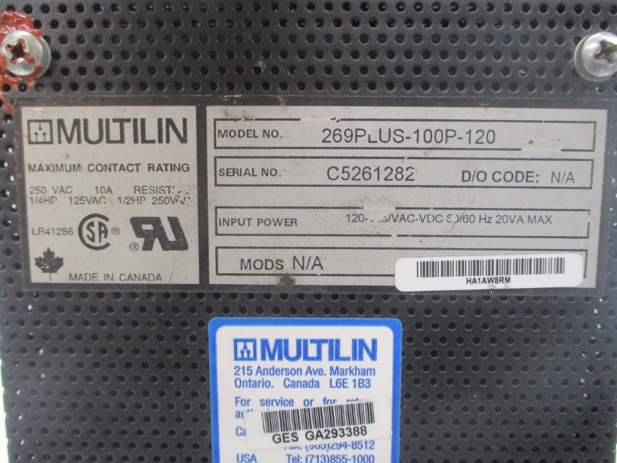 MULTILIN 269PLUS-100P-120 120-125VAC 10A UNMP