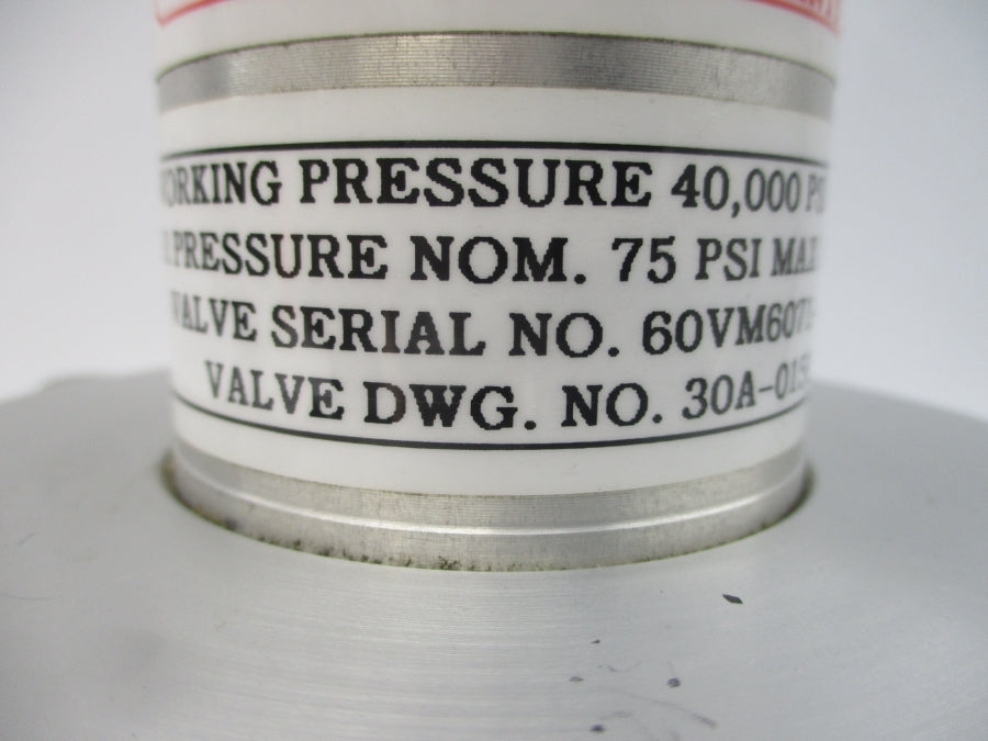 AUTOCLAVE ENGINEERS 30A-0150 60VM6071-OM 60000PSI 1/4" UNMP