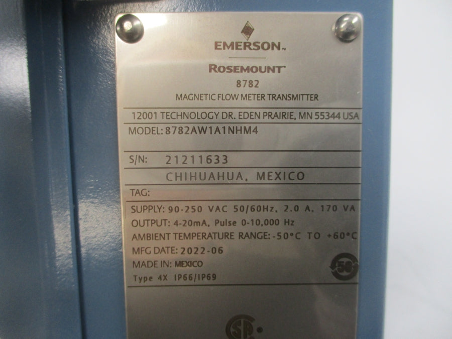 ROSEMOUNT 8782AW1A1NHM4 90-250VAC 2.0A NSNP