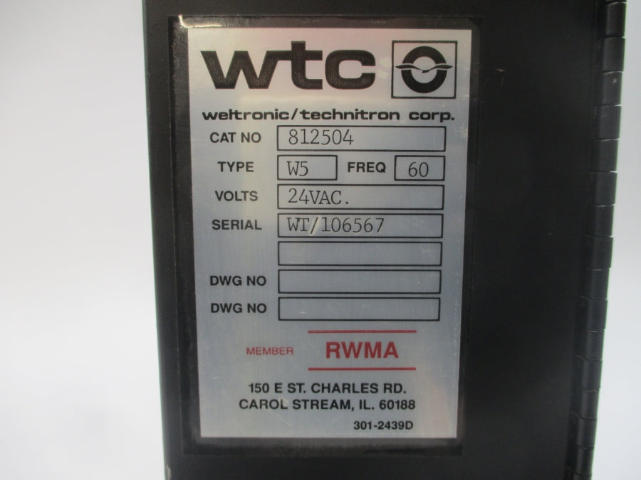 WELTRONIC WT500 812504 TYPE W5 24VAC UNMP