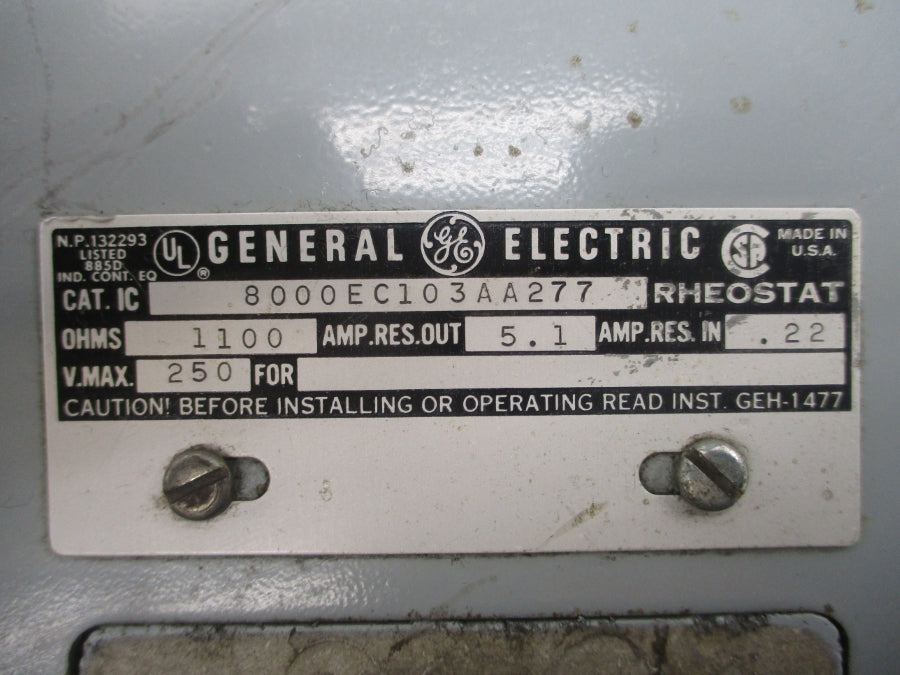 GENERAL ELECTRIC 8000EC103AA277 250V 5.1/.22A (AS PICTURED) NSNP