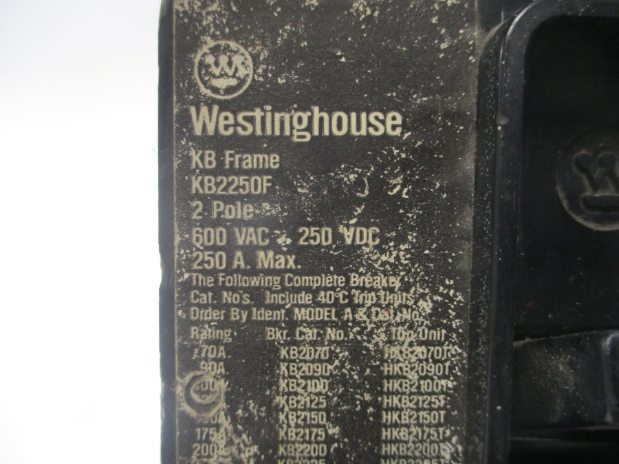 WESTINGHOUSE KB2250F 600VAC 250A (AS PICTURED) UNMP