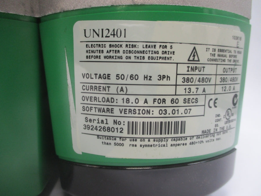 CONTROL TECHNIQUES UNI2401 380/480V 13.7A NSNP