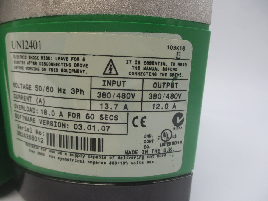 CONTROL TECHNIQUES UNI2401 380/480V 13.7A NSNP