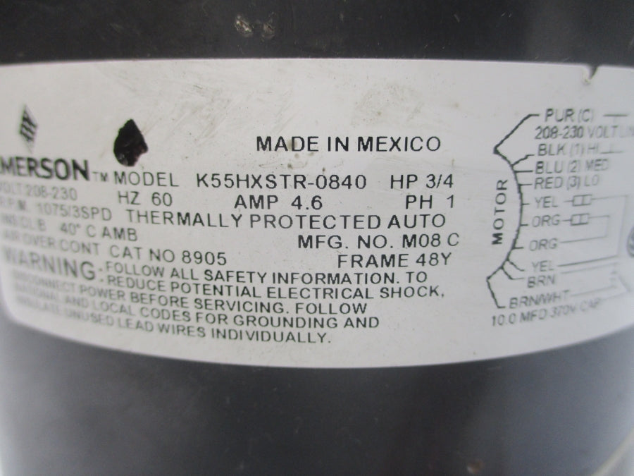 EMERSON K55HXSTR-0840 208-230V 4.6A UNMP
