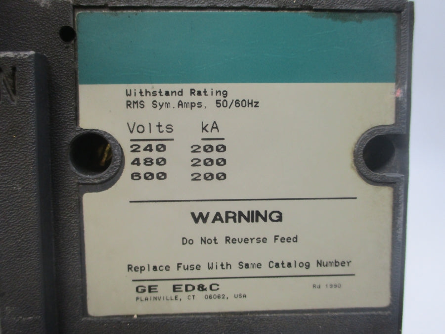 GENERAL ELECTRIC TB43AYWF14 600VAC 400A NSNP