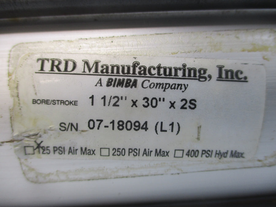 TRD MANUFACTURING 1-1/2"X30"X2S 125PSI NSNP