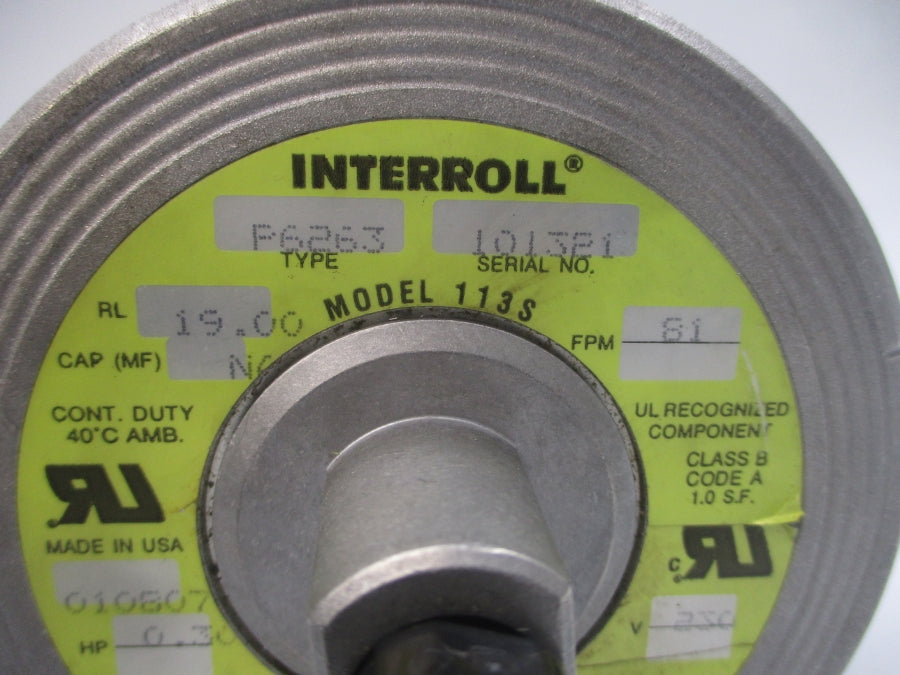 INTERROLL P6263 230V 1.3A 20" NSNP