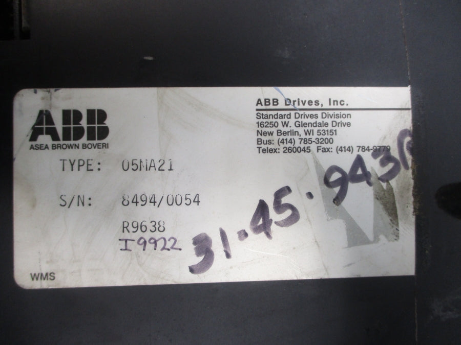 ABB 05MA21 230V 20A UNMP