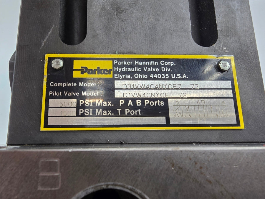 PARKER D31VW4C4NYCF772 110-120V .42-.50A 5000PSI NSNP