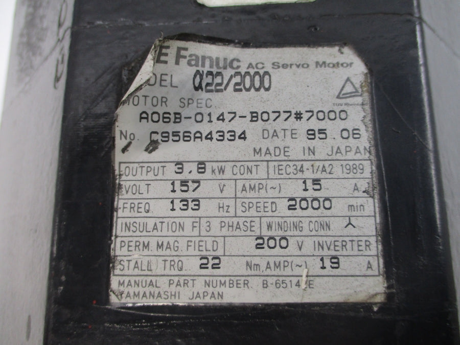 GE FANUC A06B-0147-B077#7000 157VAC 15A UNMP