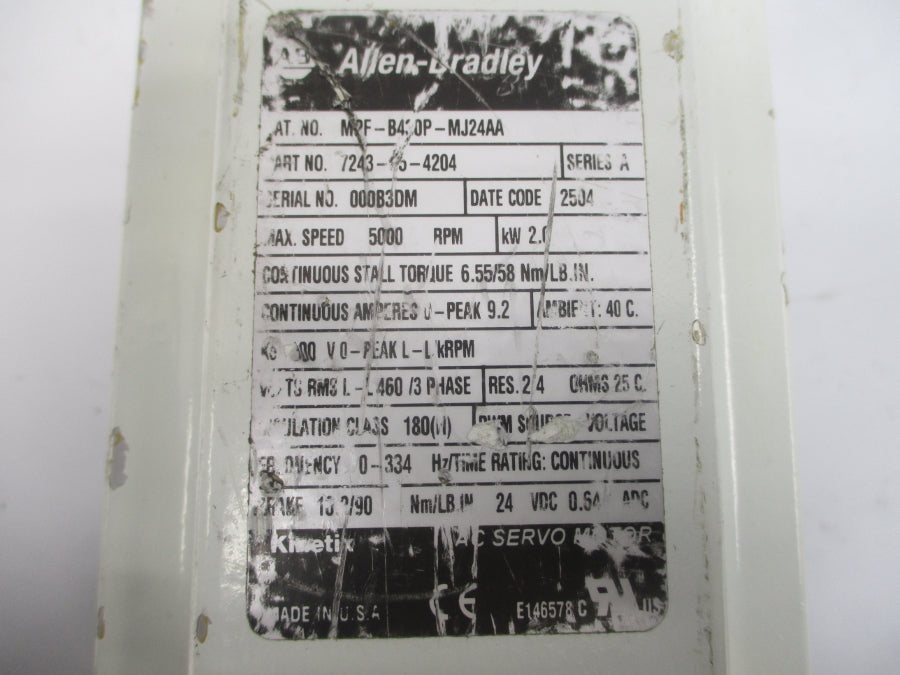 INDUSTRIAL SPARE PART MPF-B430P-MJ24AA SER. A 460VAC 2.4A UNMP