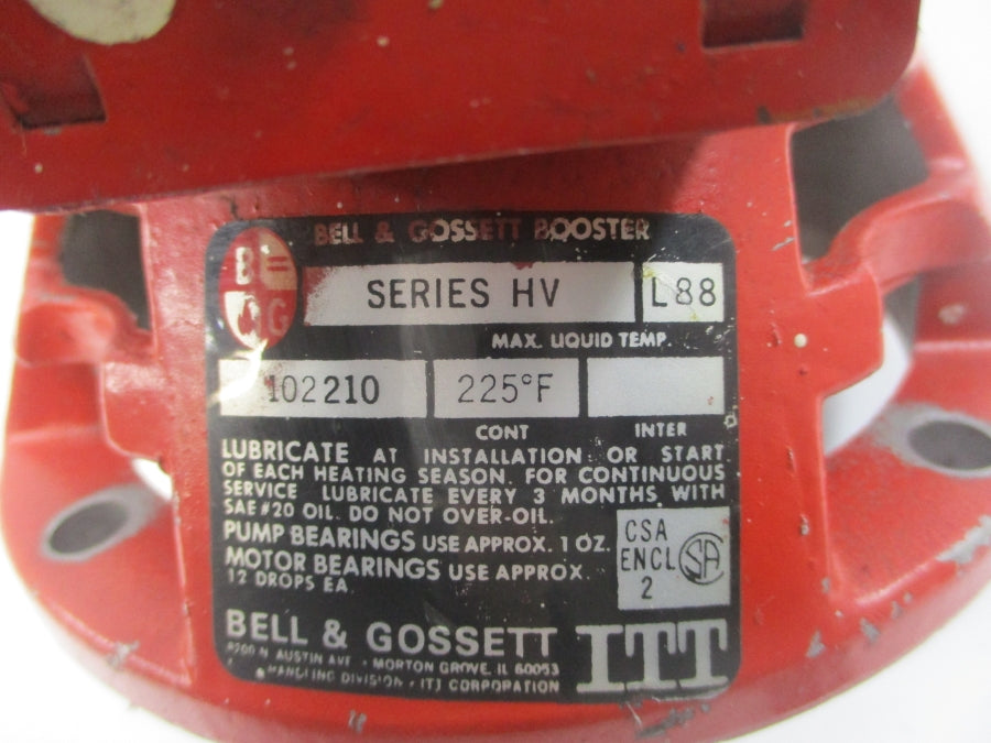 BELL & GOSSETT 102210 SER. HV UNMP