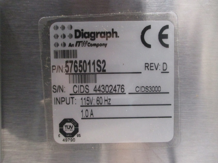 DIAGRAPH 5765011S2 CIDS3000 115V 1.0A REV. D NSMP