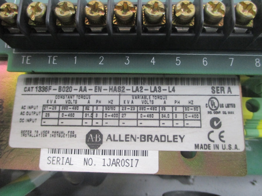 INDUSTRIAL SPARE PART 1336F-B020-AA-EN-HAS2-LA2-LA3-L4 SER. A UNMP
