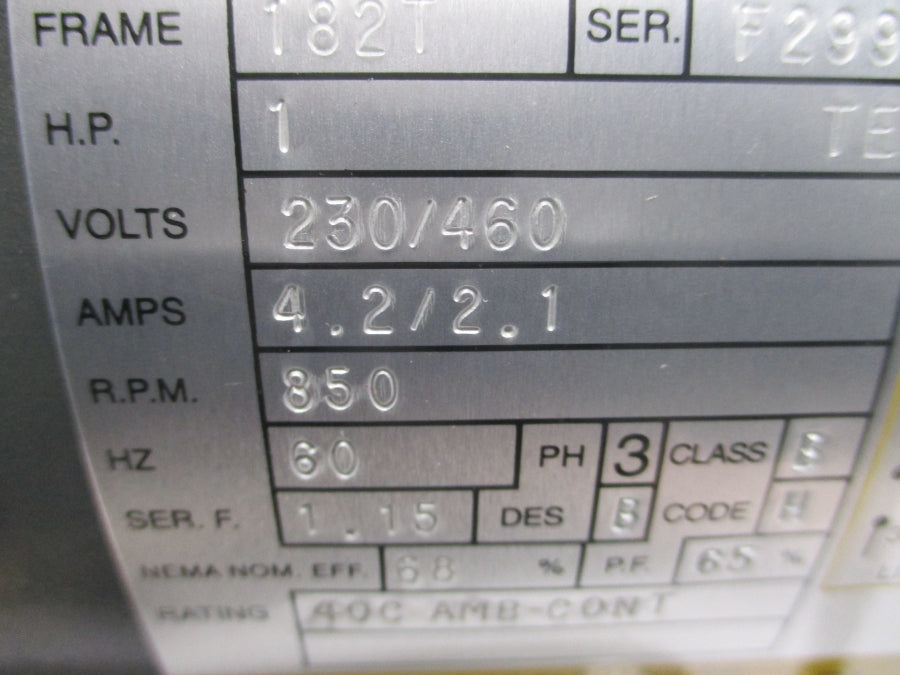 BALDOR M3617T 36A01-1033 230/460V 4.2/2.1A NSNP