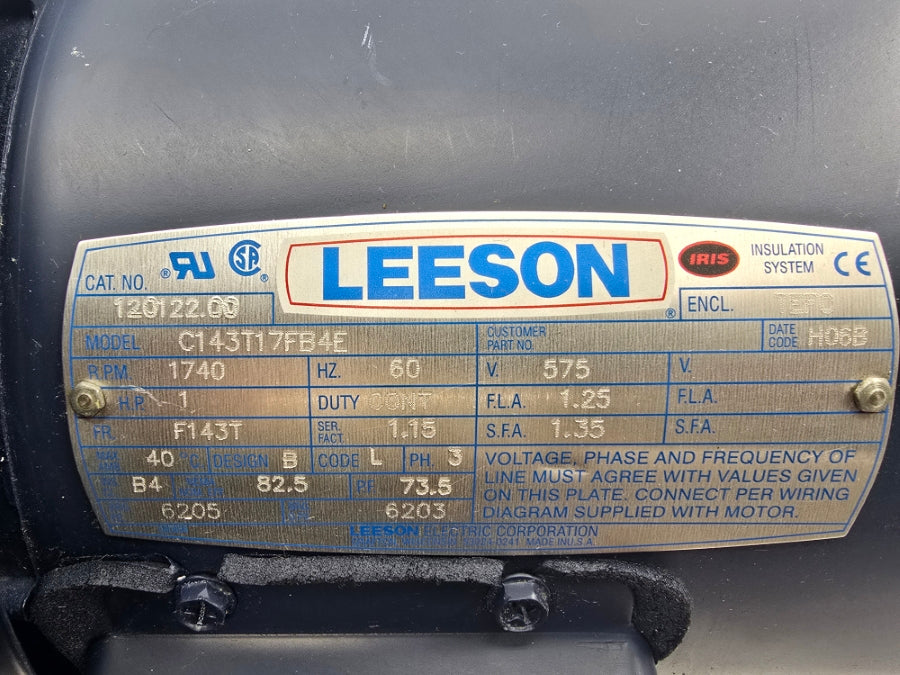 LEESON 120122.00 C143T17FB4E 575V 1.25A NSNP