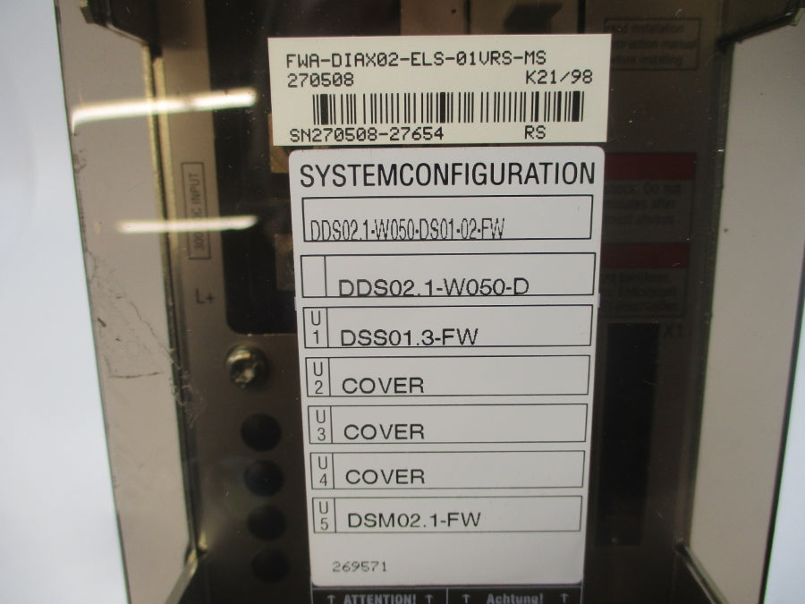 INDRAMAT DDS02.1-W050-DS01-02-FW 300VDC NSNP