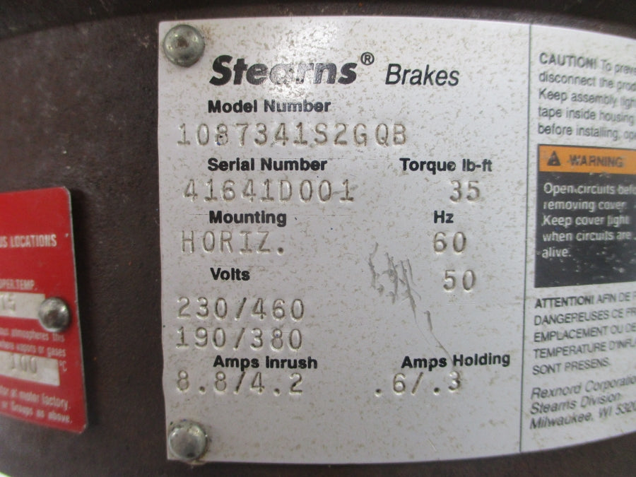 STEARNS 1087341S2GQB 230/460V 8.8/4.2A NSNP