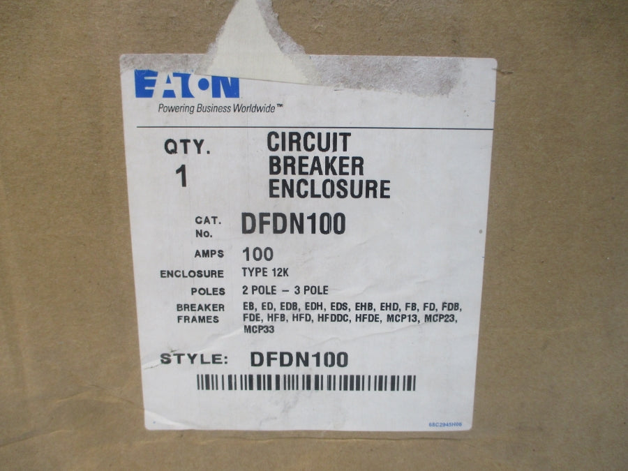 EATON DFDN100 600VAC 100A NSMP