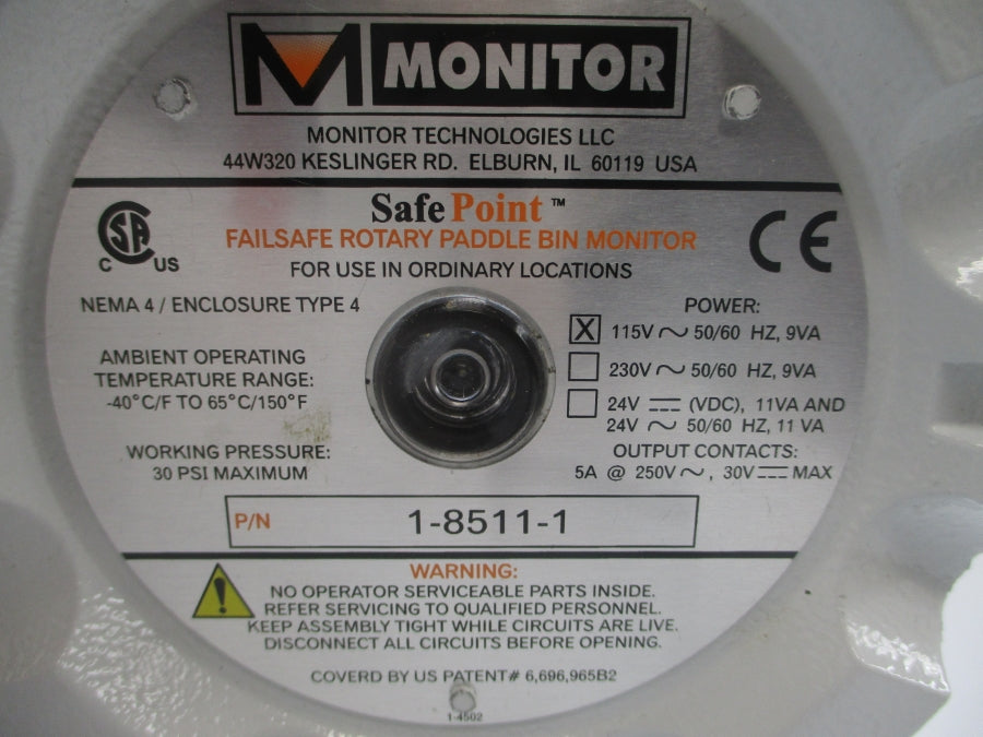 MONITOR 1-8511-1 115V 5A 30PSI NSMP